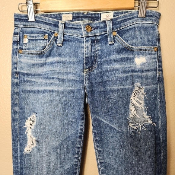 AG Adriano Goldschmied Stilt Roll-Up Cigarette Distressed Jean-Size 25 - Picture 4 of 12
